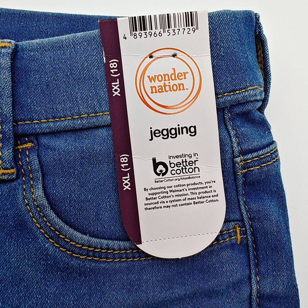 Jeggings NWT Wonder Nation Girls XXL 18 Pull On Elastic Waist Stretch‎ Jeans - Picture 5 of 7